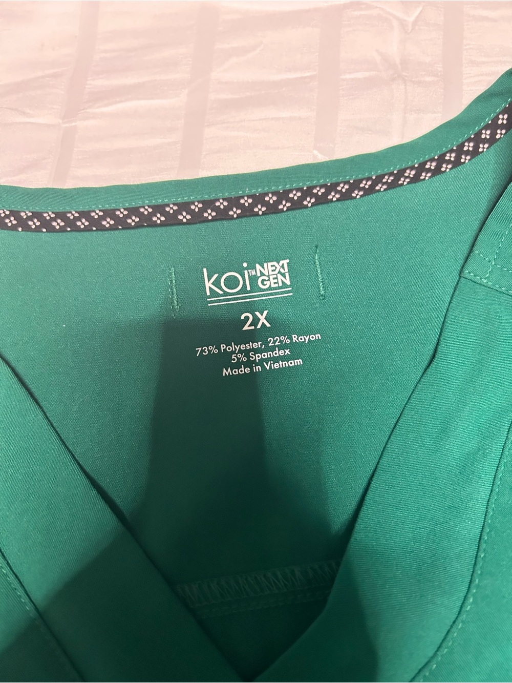 Koi Next Gen Hunter Green Scrub Top - 2X